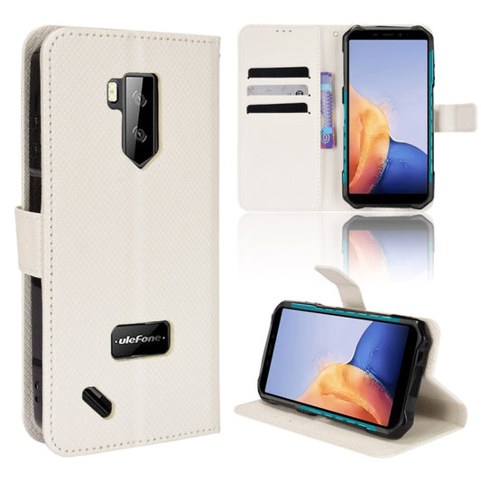 For Ulefone Armor X9 Diamond Texture Leather Phone Case(White) by buy2fix