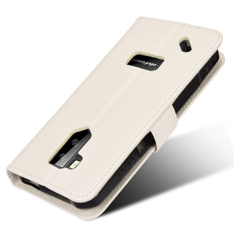 For Ulefone Armor X9 Diamond Texture Leather Phone Case(White) by buy2fix