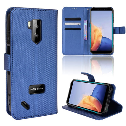 For Ulefone Armor X9 Diamond Texture Leather Phone Case(Blue) by buy2fix