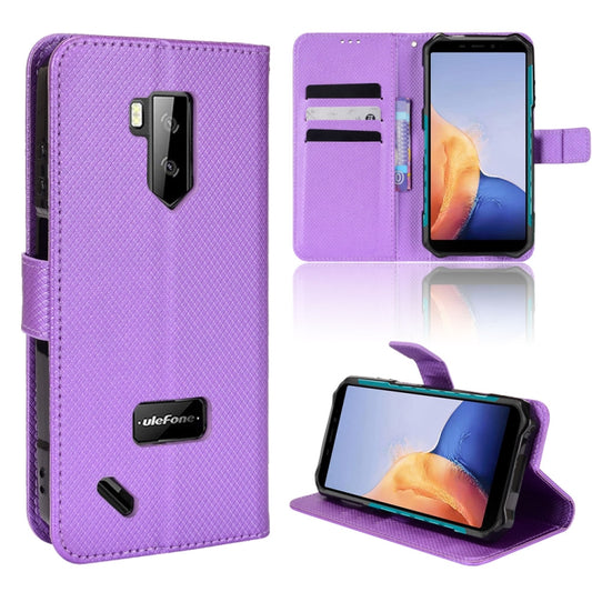 For Ulefone Armor X9 Diamond Texture Leather Phone Case(Purple) by buy2fix