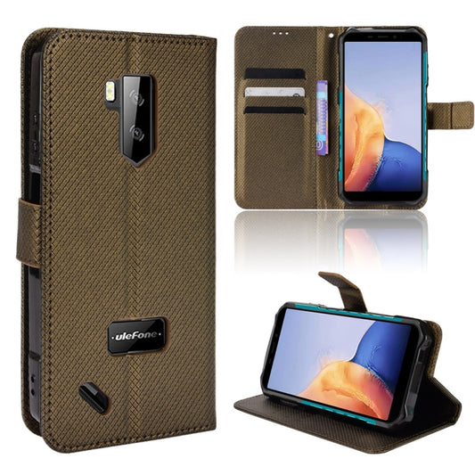 For Ulefone Armor X9 Diamond Texture Leather Phone Case(Brown) by buy2fix