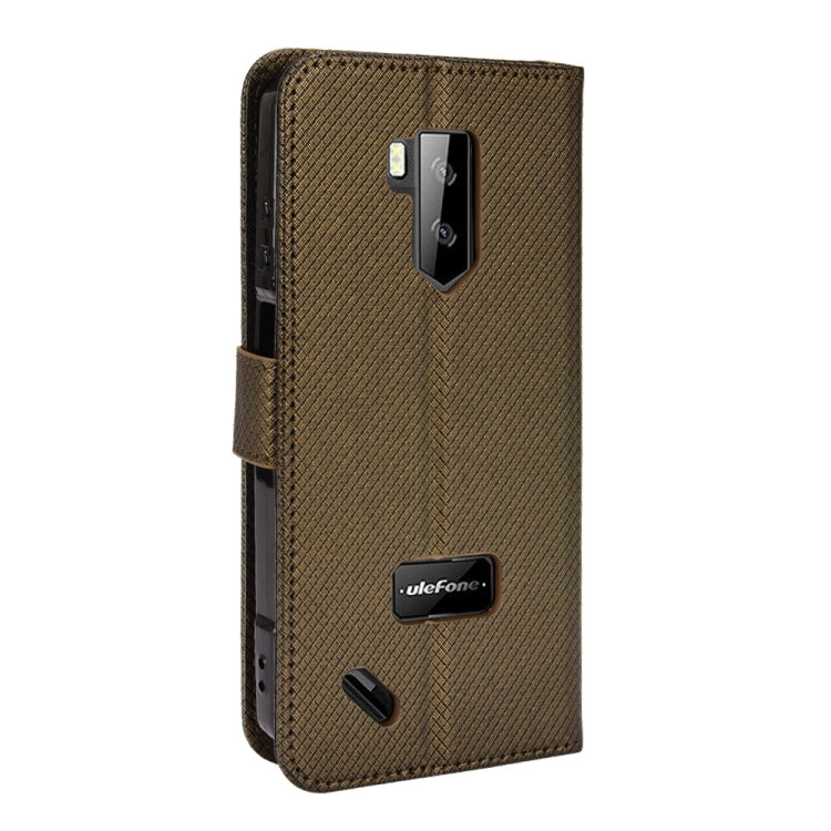 For Ulefone Armor X9 Diamond Texture Leather Phone Case(Brown) by buy2fix