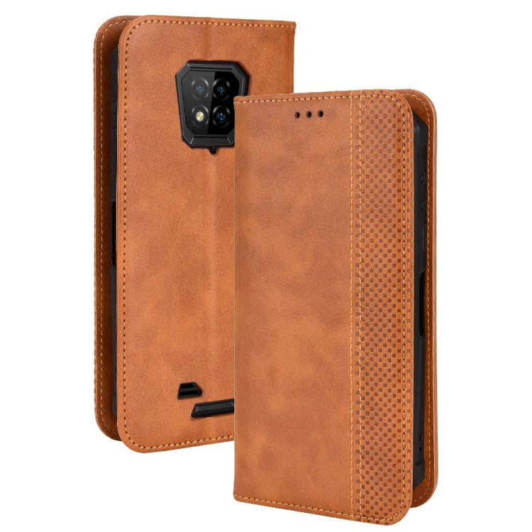 For Ulefone Armor 8 Magnetic Buckle Retro Texture Leather Phone Case(Brown) by buy2fix