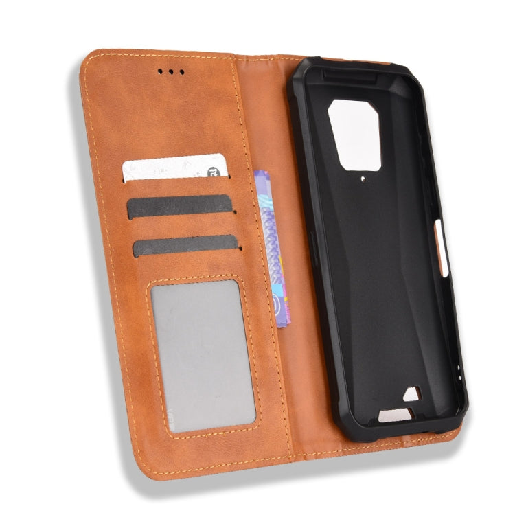 For Ulefone Armor 8 Magnetic Buckle Retro Texture Leather Phone Case(Brown) by buy2fix