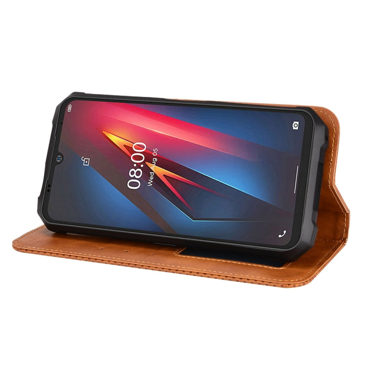 For Ulefone Armor 8 Magnetic Buckle Retro Texture Leather Phone Case(Brown) by buy2fix