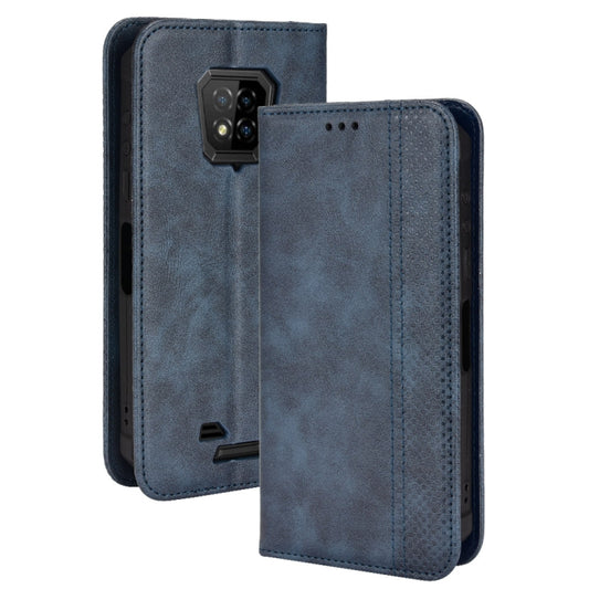 For Ulefone Armor 8 Magnetic Buckle Retro Texture Leather Phone Case(Blue) by buy2fix