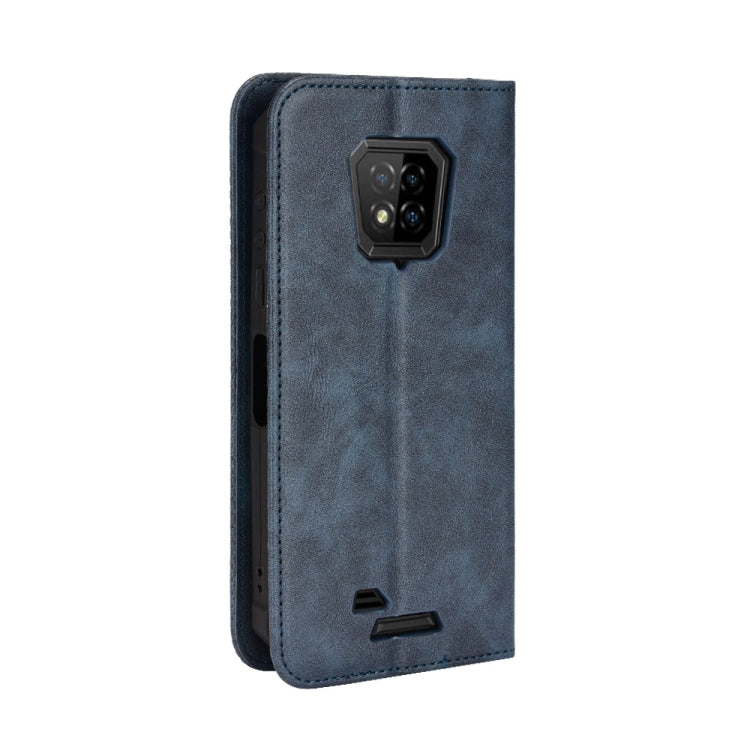 For Ulefone Armor 8 Magnetic Buckle Retro Texture Leather Phone Case(Blue) by buy2fix