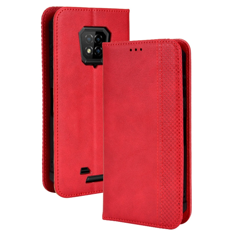 For Ulefone Armor 8 Magnetic Buckle Retro Texture Leather Phone Case(Red) by buy2fix