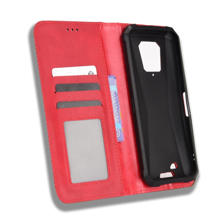For Ulefone Armor 8 Magnetic Buckle Retro Texture Leather Phone Case(Red) by buy2fix