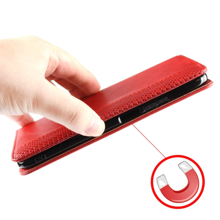 For Ulefone Armor 8 Magnetic Buckle Retro Texture Leather Phone Case(Red) by buy2fix