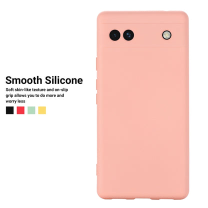 For Google Pixel 6a Pure Color Liquid Silicone Phone Case(Pink) by buy2fix