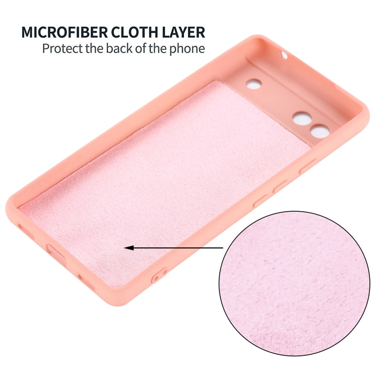For Google Pixel 6a Pure Color Liquid Silicone Phone Case(Pink) by buy2fix
