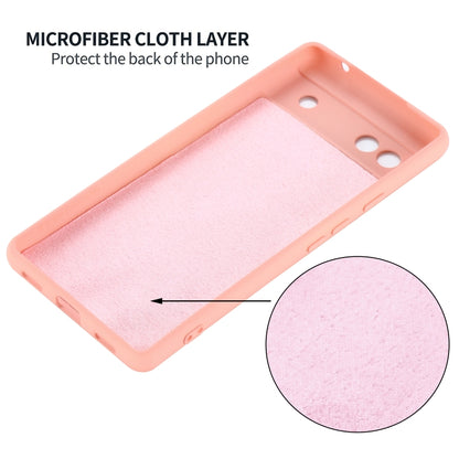 For Google Pixel 6a Pure Color Liquid Silicone Phone Case(Pink) by buy2fix