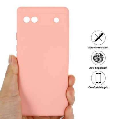 For Google Pixel 6a Pure Color Liquid Silicone Phone Case(Pink) by buy2fix