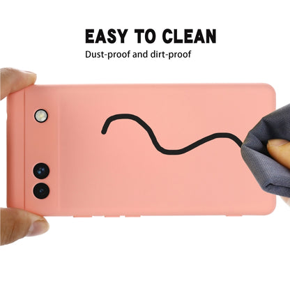 For Google Pixel 6a Pure Color Liquid Silicone Phone Case(Pink) by buy2fix