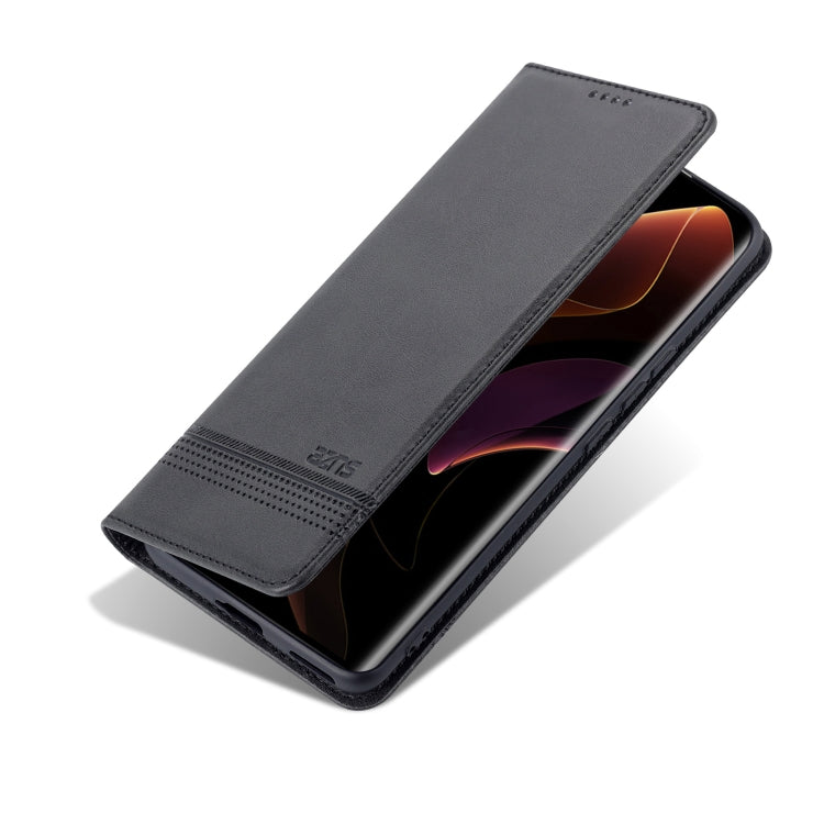 For Honor 60 AZNS Magnetic Calf Texture Horizontal Flip Leather Phone Case(Black) - Honor Cases by AZNS | Online Shopping UK | buy2fix