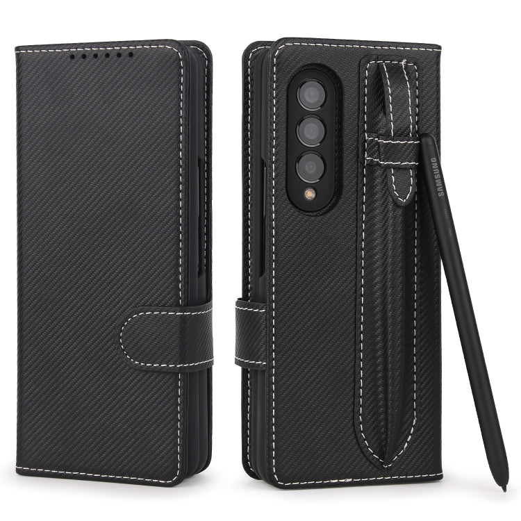For Samsung Galaxy Z Fold3 5G 2 in 1 Split Folding Leather Phone Case(Twill Black) - Galaxy Phone Cases by buy2fix | Online Shopping UK | buy2fix