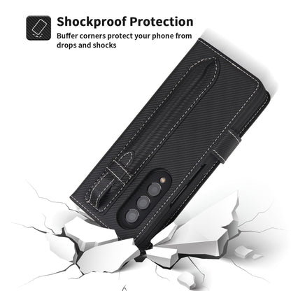 For Samsung Galaxy Z Fold3 5G 2 in 1 Split Folding Leather Phone Case(Twill Black) - Galaxy Phone Cases by buy2fix | Online Shopping UK | buy2fix