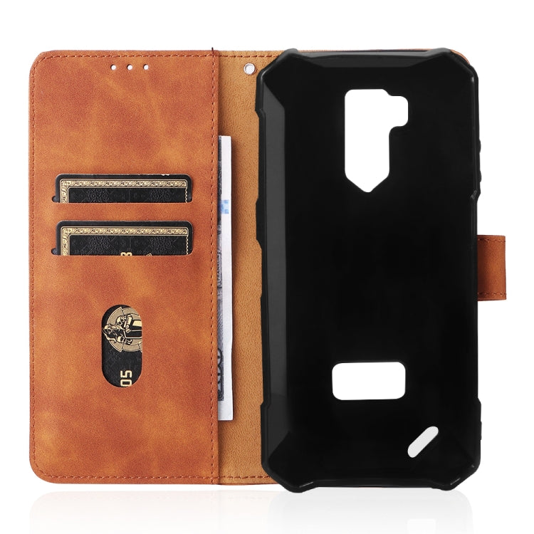 For Ulefone Armor X9 Skin Feel Magnetic Buckle Calf Texture PU Phone Case(Brown) by buy2fix