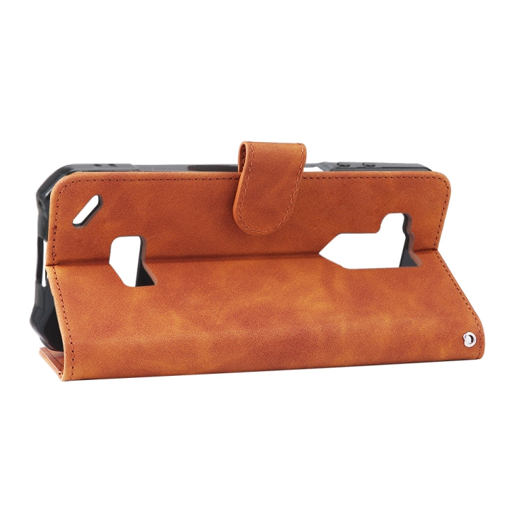 For Ulefone Armor X9 Skin Feel Magnetic Buckle Calf Texture PU Phone Case(Brown) by buy2fix