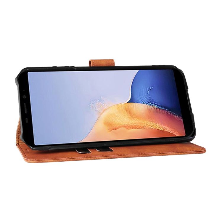 For Ulefone Armor X9 Skin Feel Magnetic Buckle Calf Texture PU Phone Case(Brown) by buy2fix