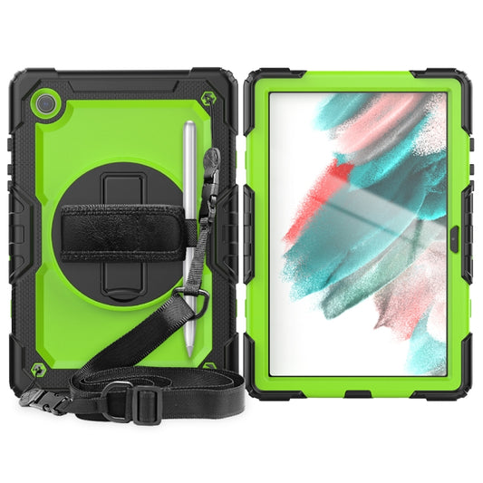 For Samsung Galaxy Tab A8 10.5 2021 X200 / X205 Silicone + PC Tablet Case(Yellow Green + Black) - Other Galaxy Tab PC by buy2fix | Online Shopping UK | buy2fix