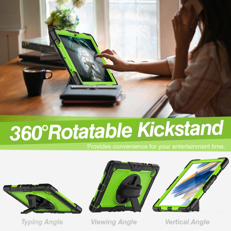 For Samsung Galaxy Tab A8 10.5 2021 X200 / X205 Silicone + PC Tablet Case(Yellow Green + Black) - Other Galaxy Tab PC by buy2fix | Online Shopping UK | buy2fix