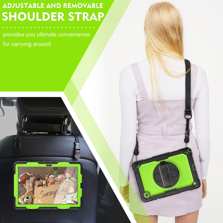 For Samsung Galaxy Tab A8 10.5 2021 X200 / X205 Silicone + PC Tablet Case(Yellow Green + Black) - Other Galaxy Tab PC by buy2fix | Online Shopping UK | buy2fix