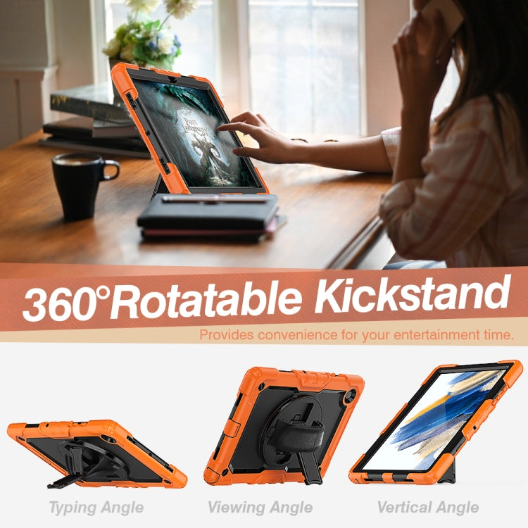 For Samsung Galaxy Tab A8 10.5 2021 X200 / X205 Silicone + PC Tablet Case(Black + Orange) - Other Galaxy Tab PC by buy2fix | Online Shopping UK | buy2fix