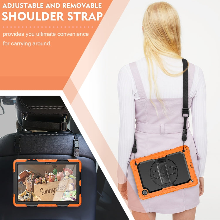 For Samsung Galaxy Tab A8 10.5 2021 X200 / X205 Silicone + PC Tablet Case(Black + Orange) - Other Galaxy Tab PC by buy2fix | Online Shopping UK | buy2fix
