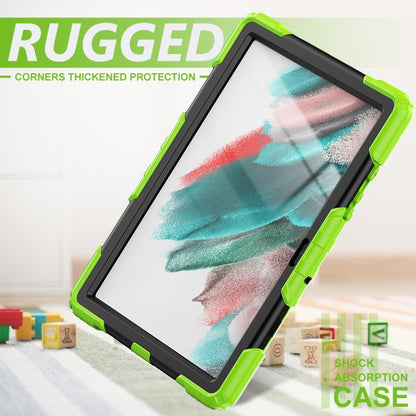 For Samsung Galaxy Tab A8 10.5 2021 X200 / X205 Silicone + PC Tablet Case(Black + Yellow Green) - Other Galaxy Tab PC by buy2fix | Online Shopping UK | buy2fix