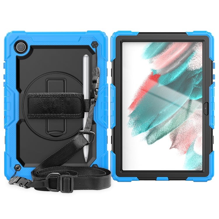 For Samsung Galaxy Tab A8 10.5 2021 X200 / X205 Silicone + PC Tablet Case(Black + Light Blue) - Other Galaxy Tab PC by buy2fix | Online Shopping UK | buy2fix