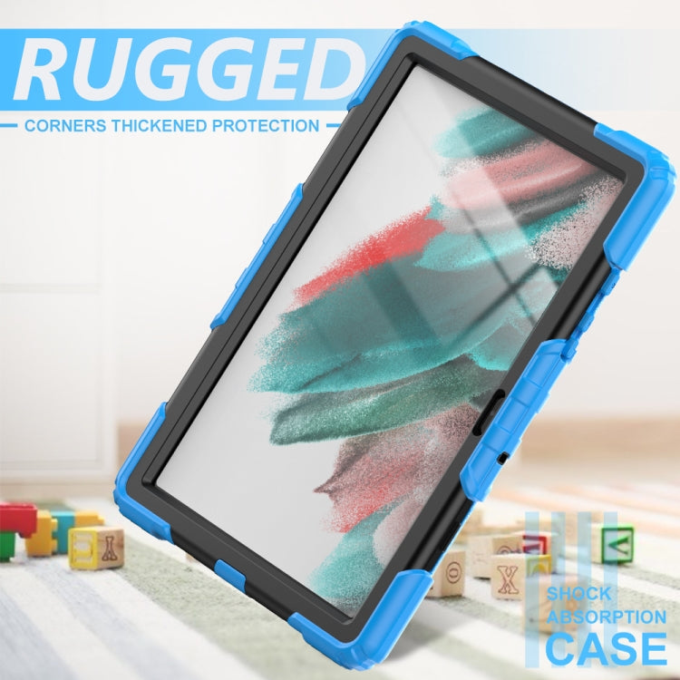 For Samsung Galaxy Tab A8 10.5 2021 X200 / X205 Silicone + PC Tablet Case(Black + Light Blue) - Other Galaxy Tab PC by buy2fix | Online Shopping UK | buy2fix