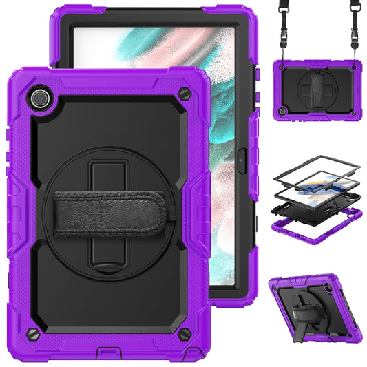 For Samsung Galaxy Tab A8 10.5 2021 X200 / X205 Silicone + PC Tablet Case(Black + Purple) - Other Galaxy Tab PC by buy2fix | Online Shopping UK | buy2fix