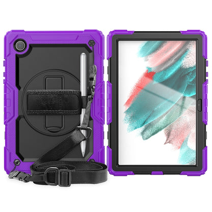 For Samsung Galaxy Tab A8 10.5 2021 X200 / X205 Silicone + PC Tablet Case(Black + Purple) - Other Galaxy Tab PC by buy2fix | Online Shopping UK | buy2fix