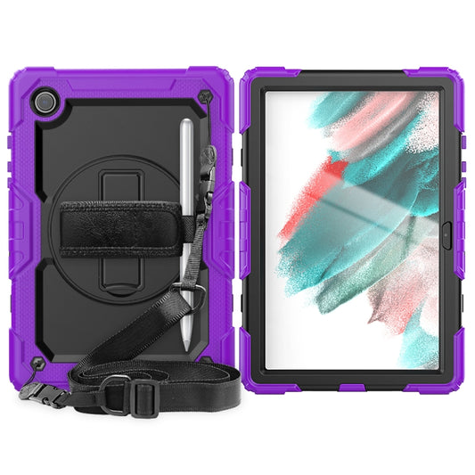 For Samsung Galaxy Tab A8 10.5 2021 X200 / X205 Silicone + PC Tablet Case(Black + Purple) - Other Galaxy Tab PC by buy2fix | Online Shopping UK | buy2fix