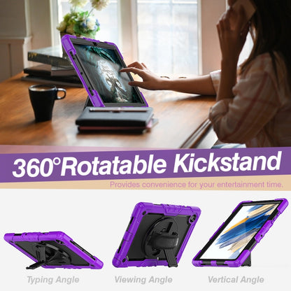 For Samsung Galaxy Tab A8 10.5 2021 X200 / X205 Silicone + PC Tablet Case(Black + Purple) - Other Galaxy Tab PC by buy2fix | Online Shopping UK | buy2fix