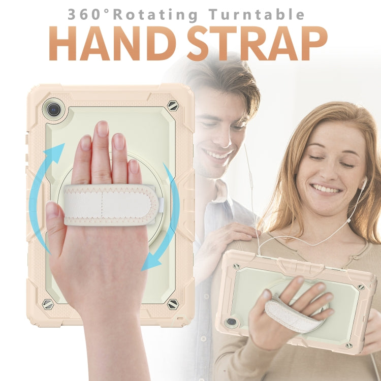 For Samsung Galaxy Tab A8 10.5 2021 X200 / X205 Silicone + PC Tablet Case(Beige + Rose Gold) - Other Galaxy Tab PC by buy2fix | Online Shopping UK | buy2fix