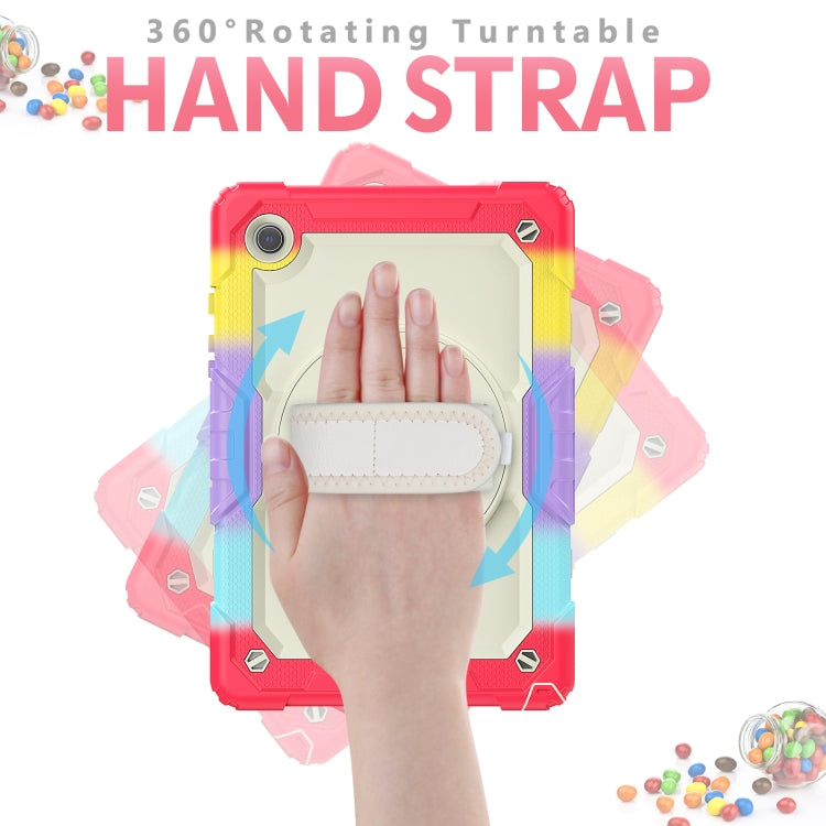 For Samsung Galaxy Tab A8 10.5 2021 X200 / X205 Silicone + PC Tablet Case(Beige + Camouflage Red) - Other Galaxy Tab PC by buy2fix | Online Shopping UK | buy2fix