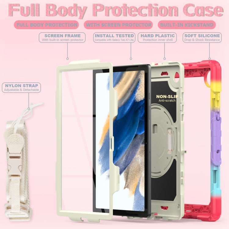 For Samsung Galaxy Tab A8 10.5 2021 X200 / X205 Silicone + PC Tablet Case(Beige + Camouflage Red) - Other Galaxy Tab PC by buy2fix | Online Shopping UK | buy2fix