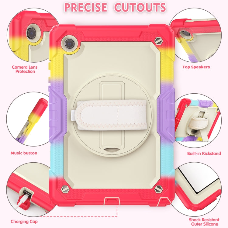 For Samsung Galaxy Tab A8 10.5 2021 X200 / X205 Silicone + PC Tablet Case(Beige + Camouflage Red) - Other Galaxy Tab PC by buy2fix | Online Shopping UK | buy2fix