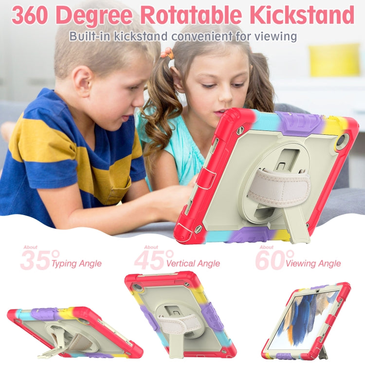 For Samsung Galaxy Tab A8 10.5 2021 X200 / X205 Silicone + PC Tablet Case(Beige + Camouflage Red) - Other Galaxy Tab PC by buy2fix | Online Shopping UK | buy2fix