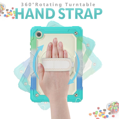 For Samsung Galaxy Tab A8 10.5 2021 X200 / X205 Silicone + PC Tablet Case(Beige + Camouflage Blue) - Other Galaxy Tab PC by buy2fix | Online Shopping UK | buy2fix