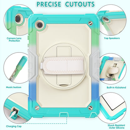 For Samsung Galaxy Tab A8 10.5 2021 X200 / X205 Silicone + PC Tablet Case(Beige + Camouflage Blue) - Other Galaxy Tab PC by buy2fix | Online Shopping UK | buy2fix