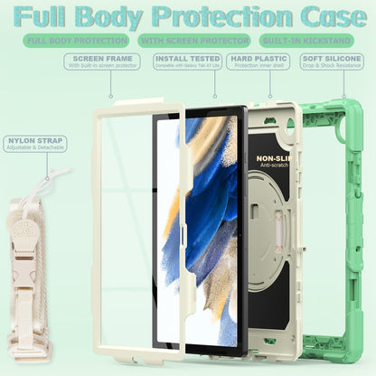 For Samsung Galaxy Tab A8 10.5 2021 X200 / X205 Silicone + PC Tablet Case(Beige + Light Green) - Other Galaxy Tab PC by buy2fix | Online Shopping UK | buy2fix