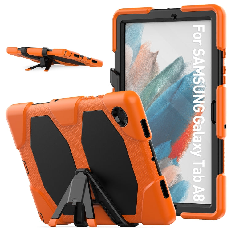 For Samsung Galaxy Tab A8 10.5 2021 X200 / X205 Colorful Silicon + PC Tablet Case(Orange) - Other Galaxy Tab PC by buy2fix | Online Shopping UK | buy2fix