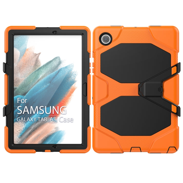 For Samsung Galaxy Tab A8 10.5 2021 X200 / X205 Colorful Silicon + PC Tablet Case(Orange) - Other Galaxy Tab PC by buy2fix | Online Shopping UK | buy2fix