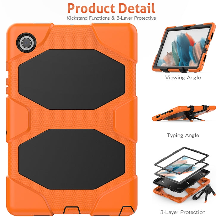 For Samsung Galaxy Tab A8 10.5 2021 X200 / X205 Colorful Silicon + PC Tablet Case(Orange) - Other Galaxy Tab PC by buy2fix | Online Shopping UK | buy2fix