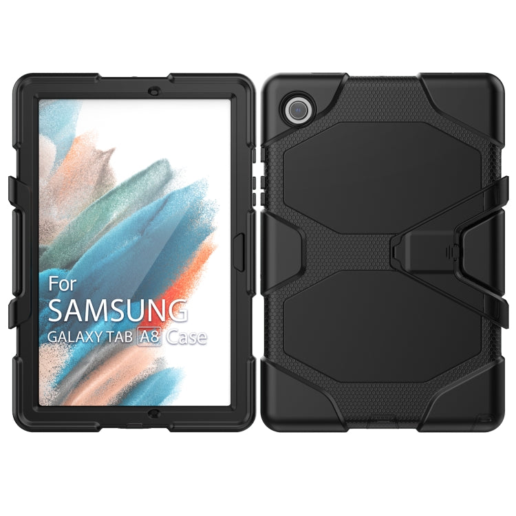 For Samsung Galaxy Tab A8 10.5 2021 X200 / X205 Colorful Silicon + PC Tablet Case(Black) - Other Galaxy Tab PC by buy2fix | Online Shopping UK | buy2fix