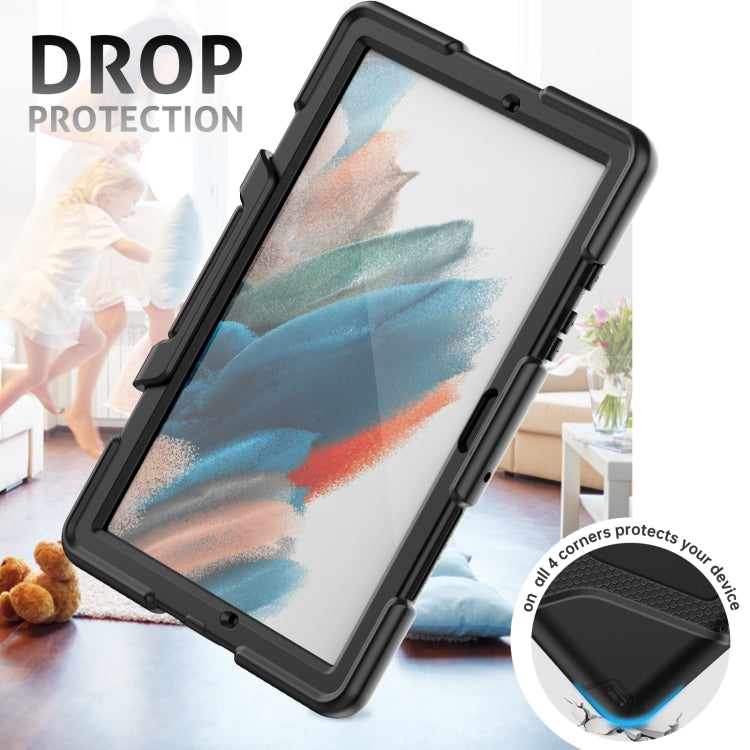 For Samsung Galaxy Tab A8 10.5 2021 X200 / X205 Colorful Silicon + PC Tablet Case(Black) - Other Galaxy Tab PC by buy2fix | Online Shopping UK | buy2fix